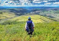 Geologist exploring the White Gold District in Canada's Yukon.