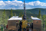 White Gold drill rig Vertigo gold target Yukon Territory