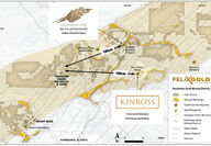 Map showing Felix Gold’s Fairbanks Mining District landholdings.