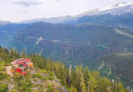 Drill pad built along a mountainside at Blackwolf’s Cantoo property.