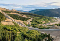 The 1,500-meter overland conveyor belt at Eagle Gold Mine in the Yukon.