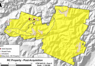 Map of the consolidated RC Gold project in Yukon, Canada.