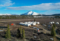 Picturesque view of Snowline’s camp in Yukon, Canada.