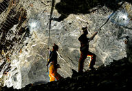 Scaling underground workings at Kensington gold mine in Southeast Alaska