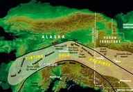 Map of Alaska showing the location of Vinasale within the Tintina Gold Province.