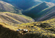 A drill rig at Sitka Gold's RC Gold project in Yukon, Canada.