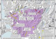 Atlin Goldfields high grade gold targets map northern British Columbia