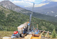 Drill tests for high-grade gold on a hillside at 3 Aces in Canada’s Yukon.