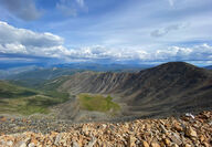 Photo of RC Gold project over a rocky ridge in Yukon, Canada.